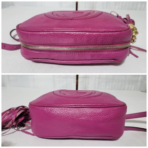 Authentic GUCCI Cellarius Calfskin Small Soho Disco Bag Pink Magenta - Picture 11 of 15